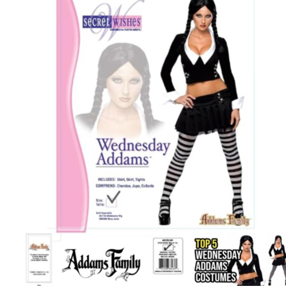 Addams Family Women's Wednesday Addams Costume💥🆕SHIPS FAST😮‍💨⚡🚚 - Picture 1 of 16